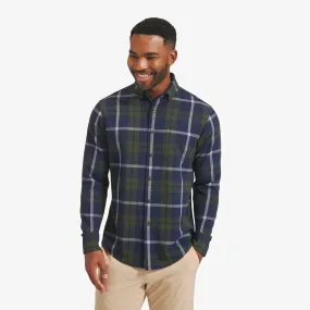 Men's Mizzen and Main | City Flannel | Olive Navy Large Plaid