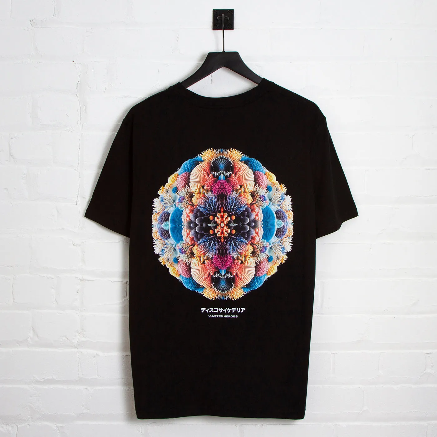 027 Disco Psychedelia Back Print - Tshirt - Black