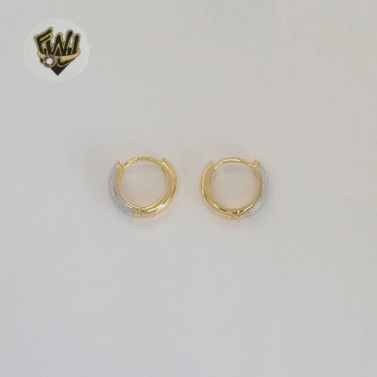 (1-2683-1) Gold Laminate - Two Tones Hoops - BGF