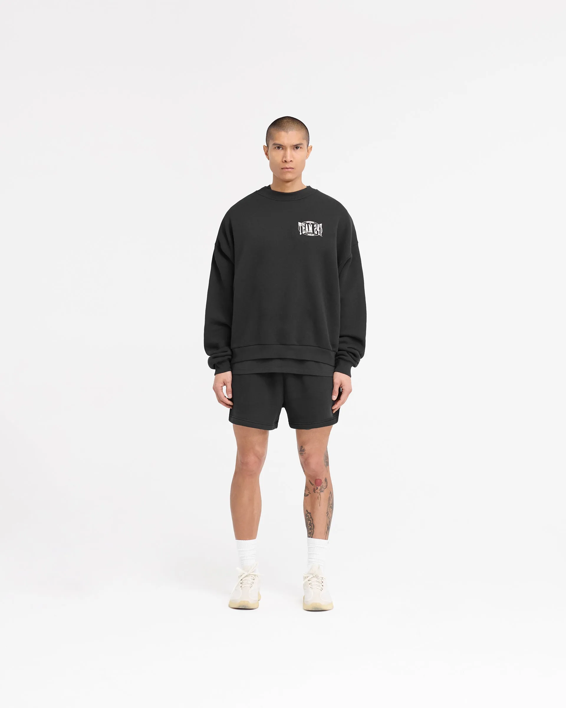 247 X Everlast Training Camp Boxy Sweater - Off Black