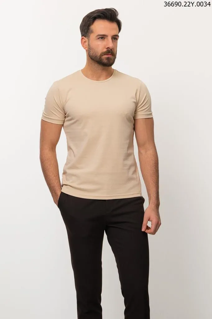 36690 MCR Round neck: Beige