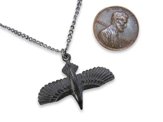 3D Soaring Raven Necklace