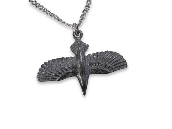 3D Soaring Raven Necklace