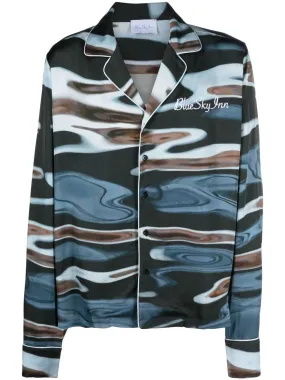 Abstract-Print Long-Sleeved Shirt