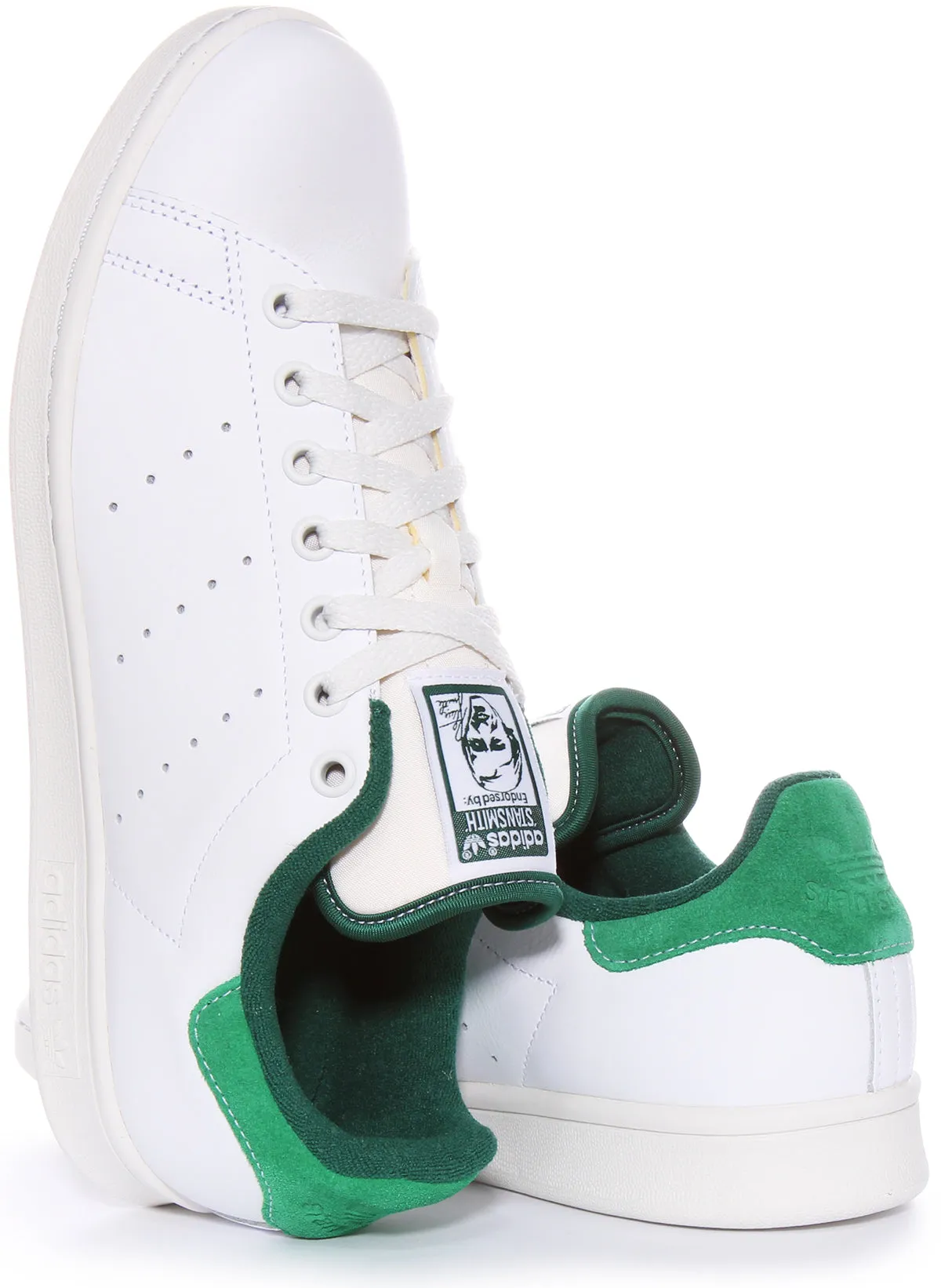 Adidas Stan Smith In White Green For Men