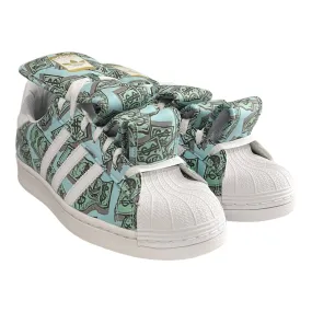 adidas/JEREMY SCOTT/Low-Sneakers/US 10/All Over Print/BLU/Money Print SuperStar