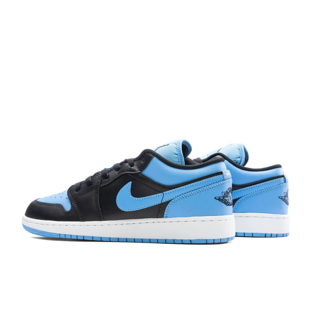 Air Jordan 1 Low (GS) - Black/Black/University Blue