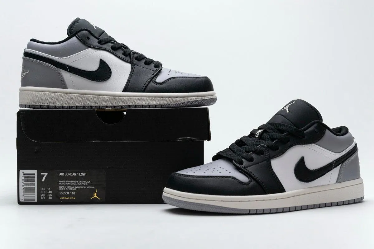 AIR JORDAN 1 LOW " WHITE/ATMOSPHERE GREY-BLACK "