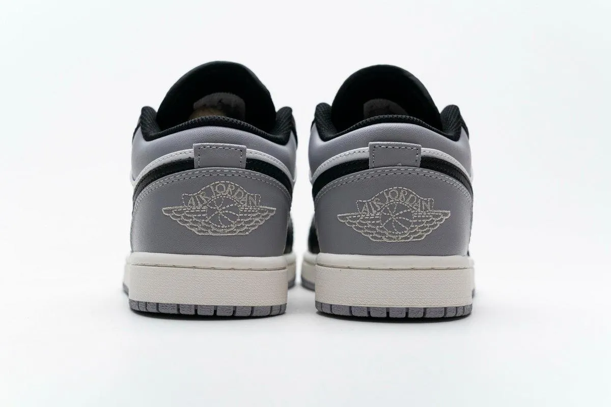 AIR JORDAN 1 LOW " WHITE/ATMOSPHERE GREY-BLACK "