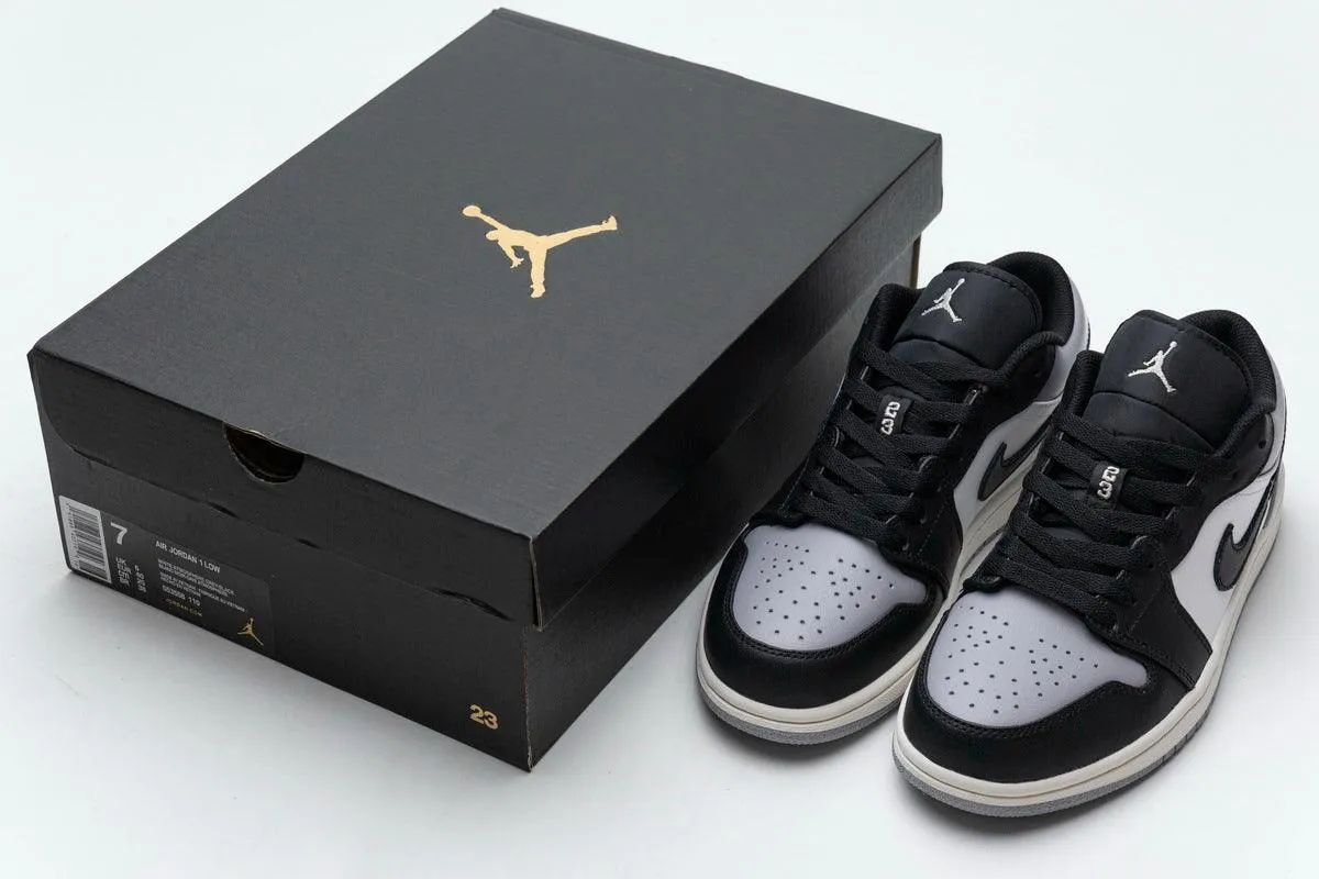 AIR JORDAN 1 LOW " WHITE/ATMOSPHERE GREY-BLACK "