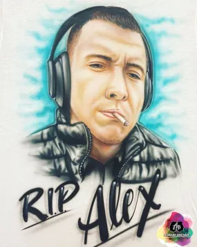 Airbrush RIP Portrait Shirt Design