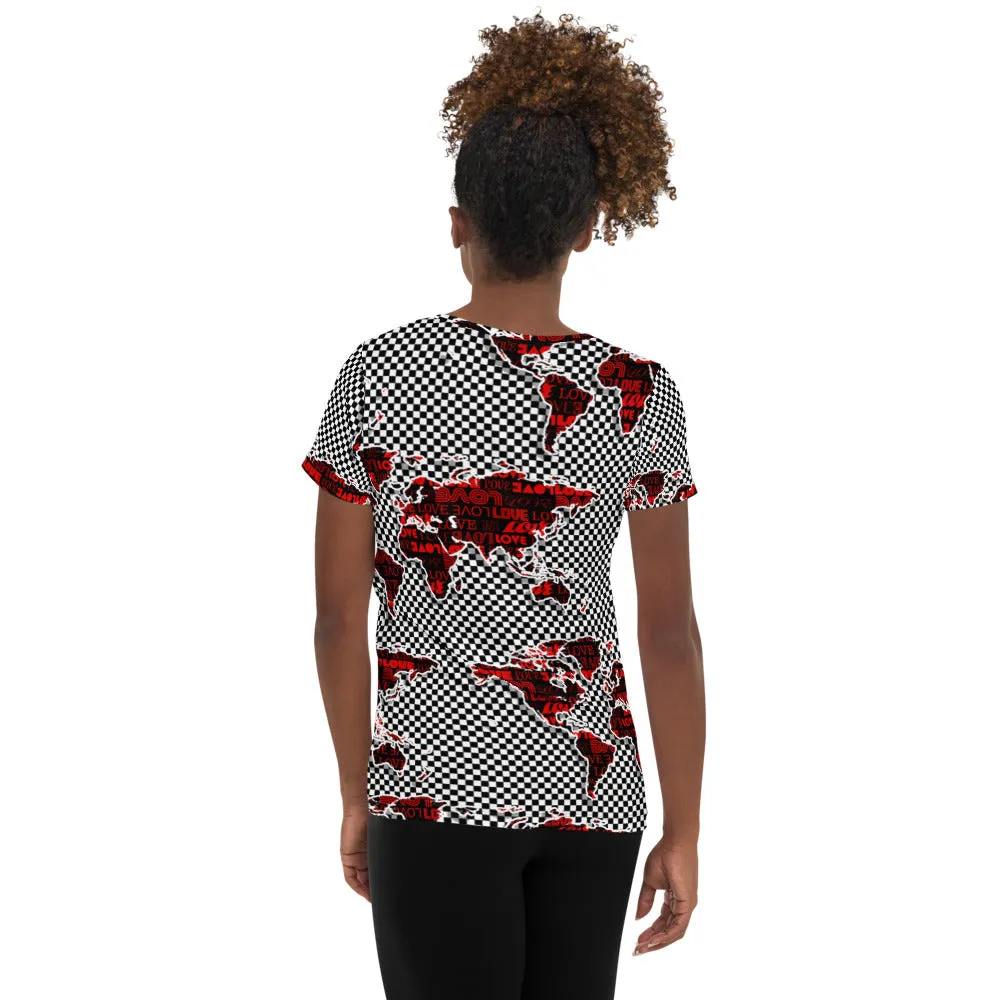 All-Over Print Women's Athletic T-shirt