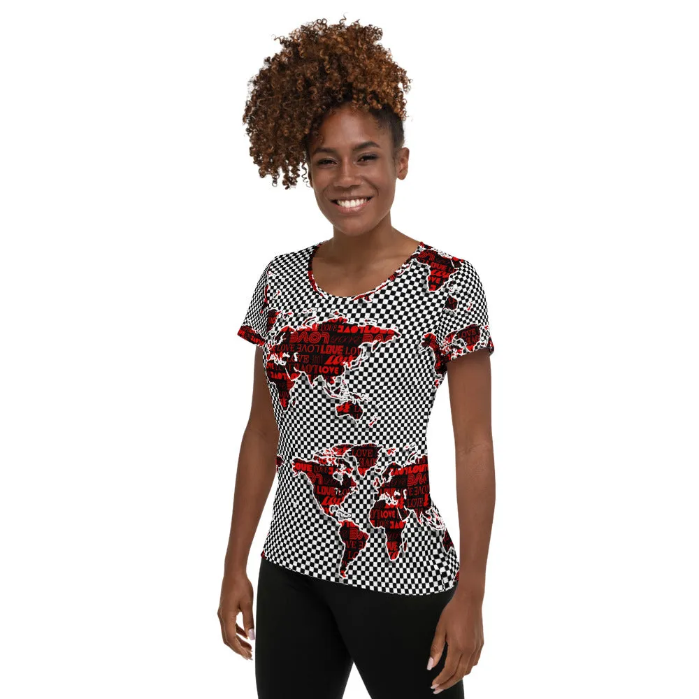 All-Over Print Women's Athletic T-shirt