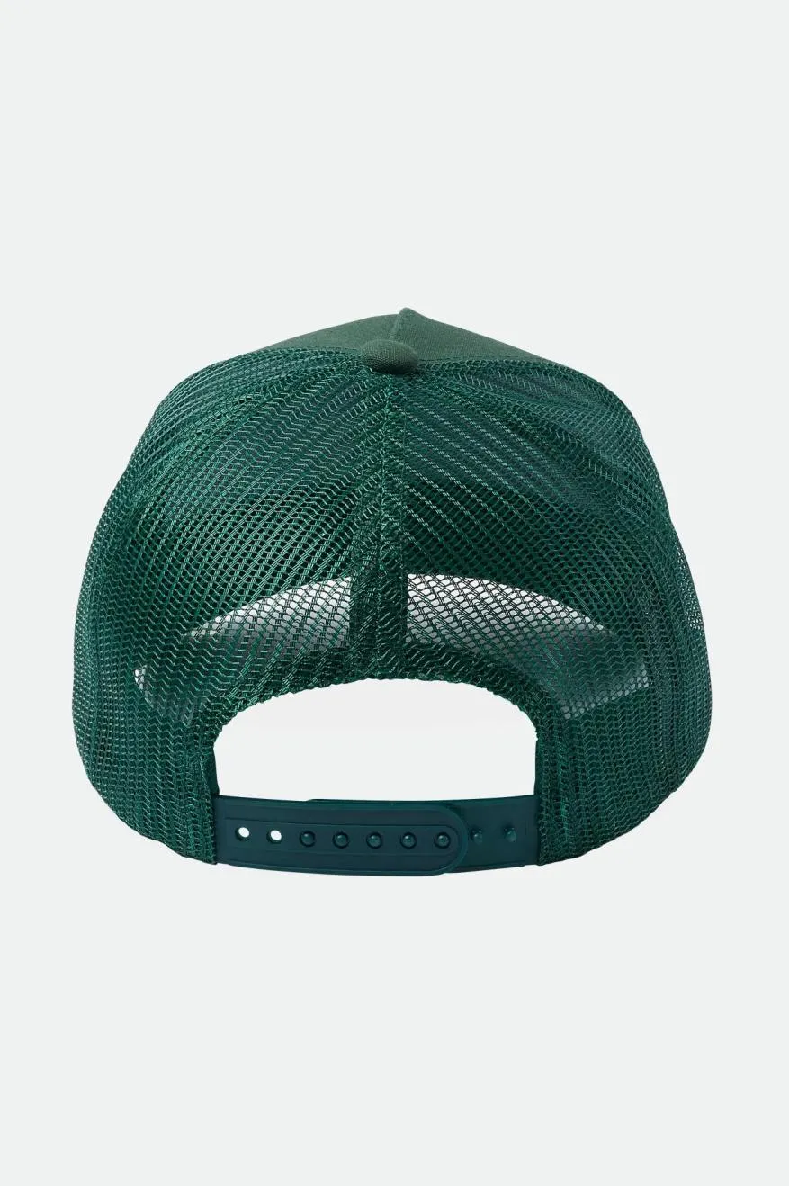 Alpha Block Netplus Trucker Hat - Spruce/Spruce