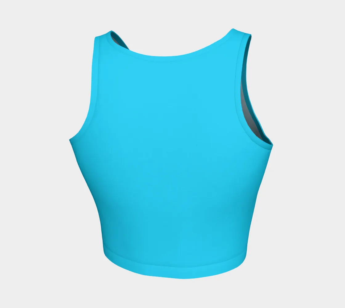 Anime Sky Blue Athletic Crop Top