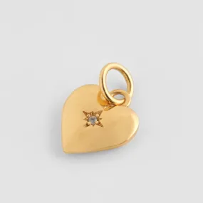 Apollonia Small Heart Charm, Gold