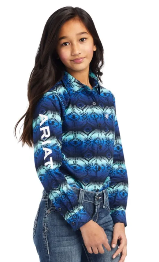 Ariat Blue Aztec Button Up