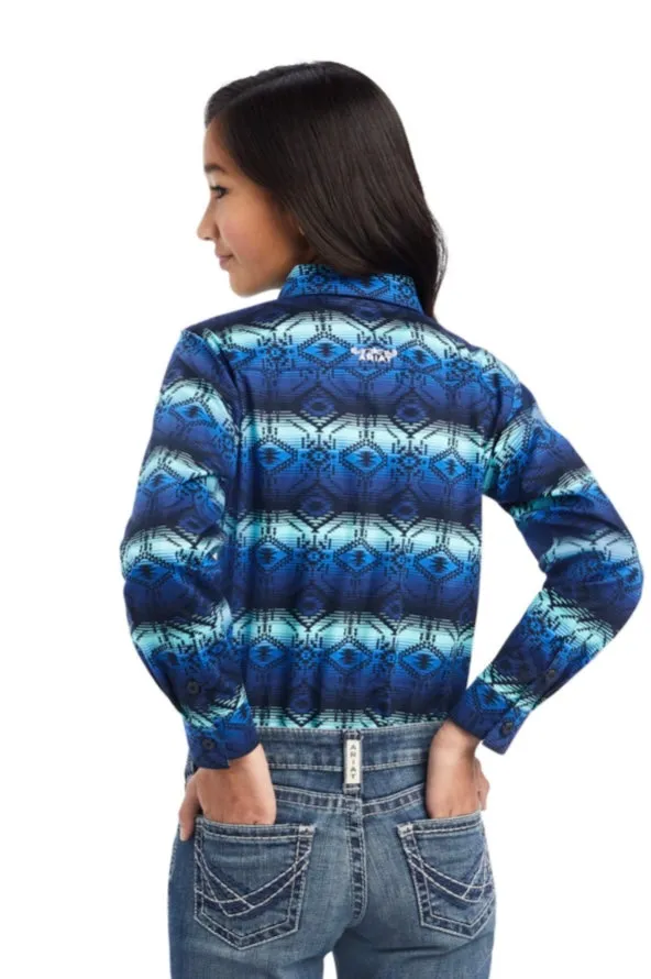 Ariat Blue Aztec Button Up