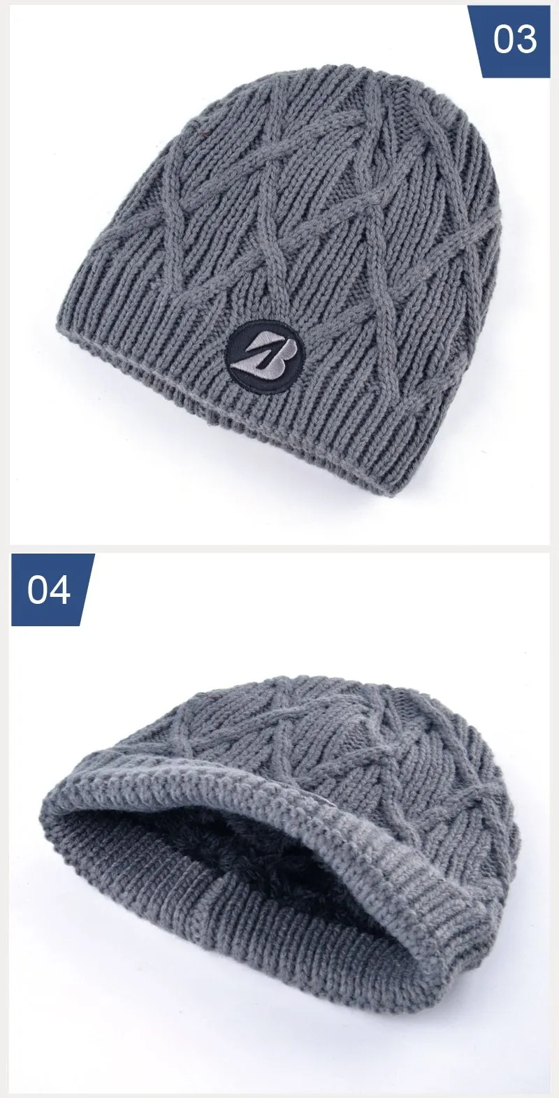 Autumn Winter Fashion Warm Knitted Striped Beanies for Men and Women