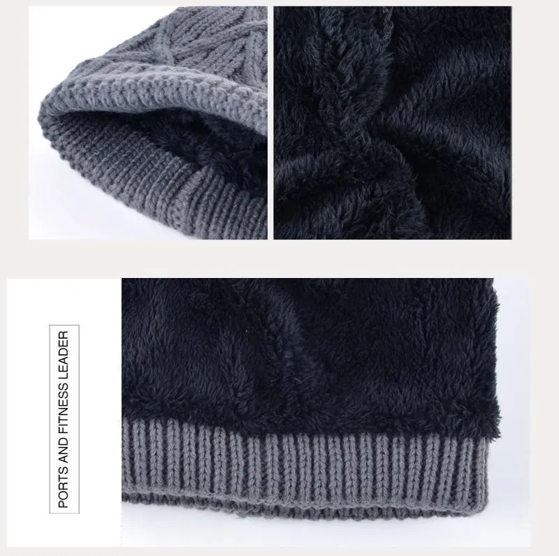 Autumn Winter Fashion Warm Knitted Striped Beanies for Men and Women