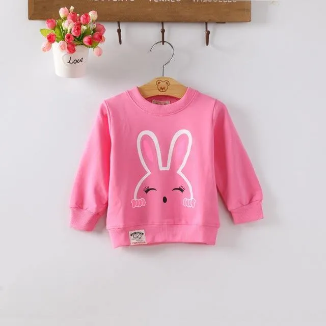 Baby girls cute cotton cartoon printed Tees