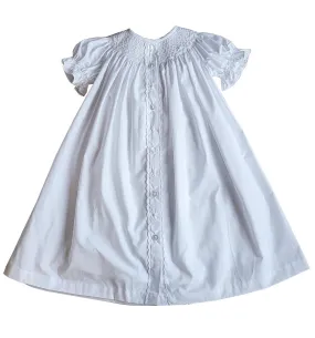 Baby Girl's White Hand Smocked Rose DayGown