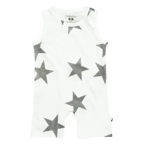 Baby Organic Sleeveless Star Grey Onepiece 嬰兒有機棉無袖連身衣-灰色 (3-6)