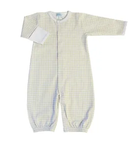 Baby's "Ecru Checks" Pima Cotton Converter Gown