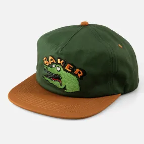 Baker Croc Pot Snapback Cap - Green / Tan