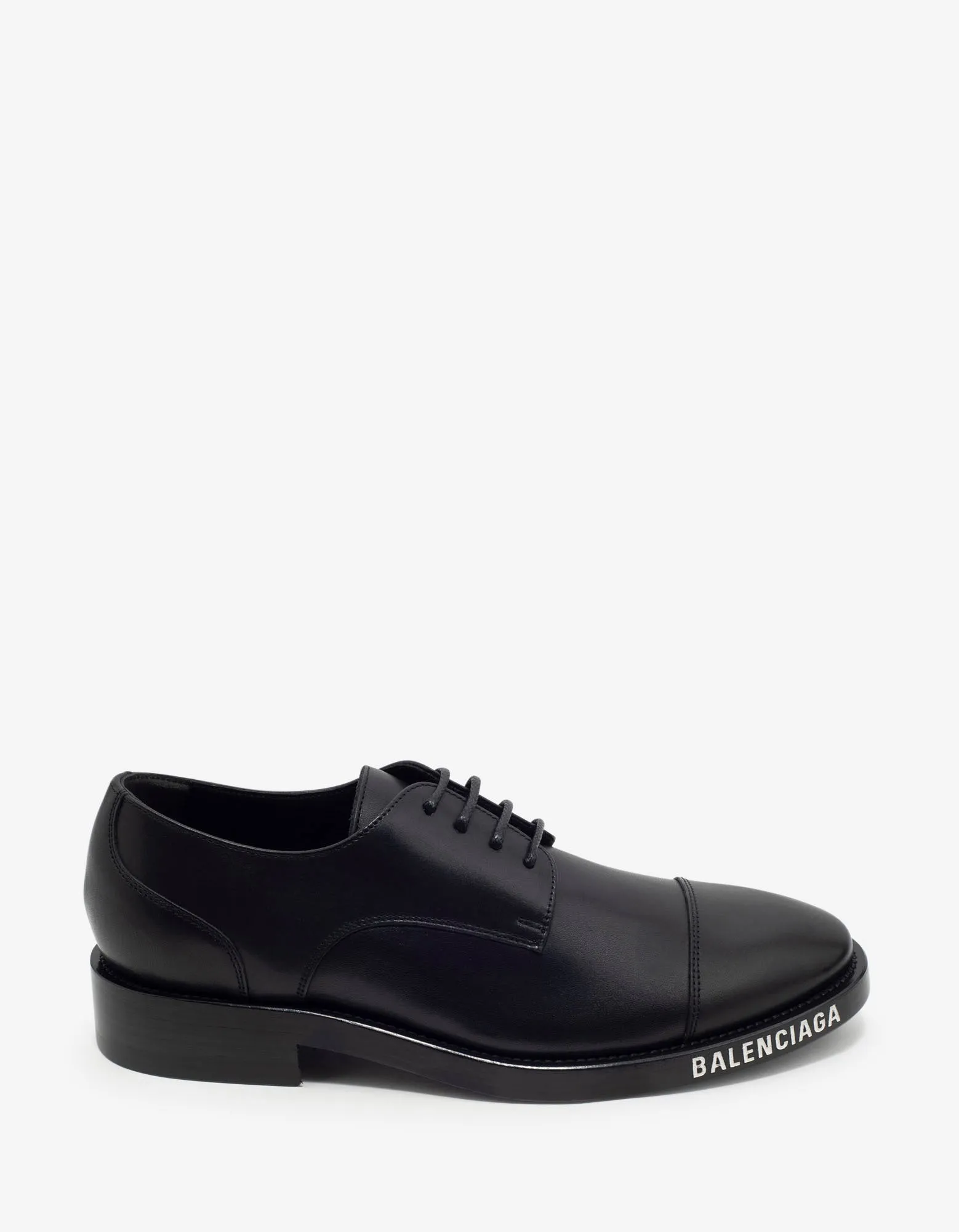 Balenciaga Balenciaga Black Logo Derby Shoes