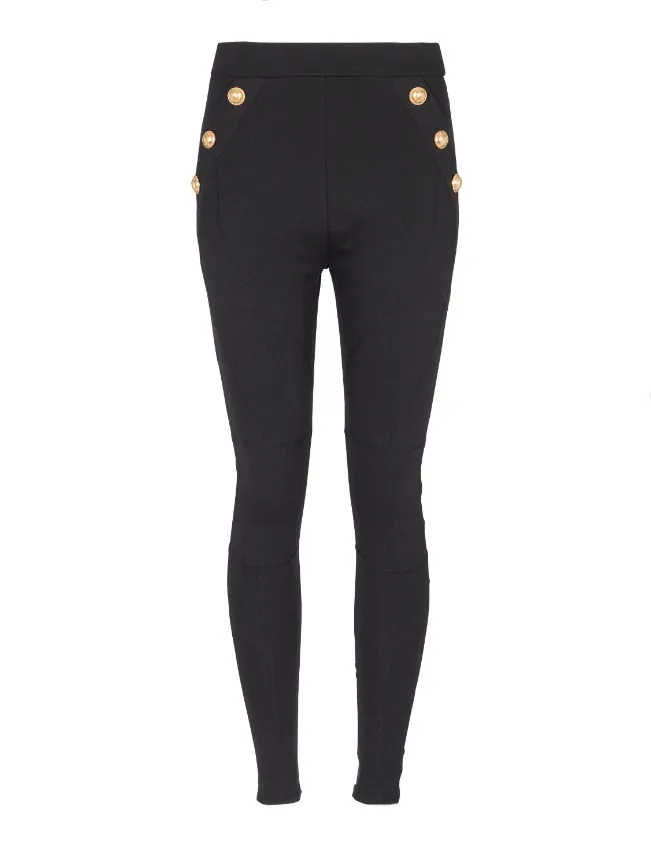 Balmain 6-Button knitted leggings