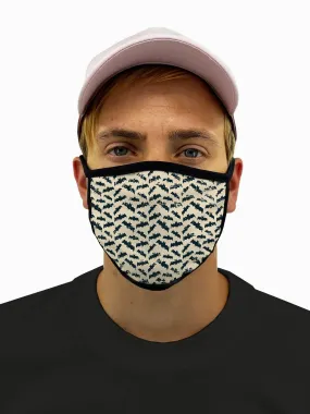 Bats Pattern Mask with Filter Pocket