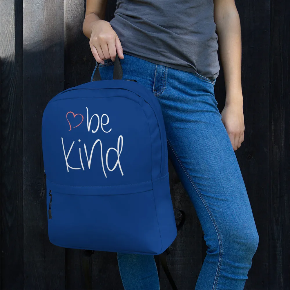 be kind Heart Backpack (Blue)