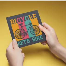 Bicycle Let's Bike Greeting Card