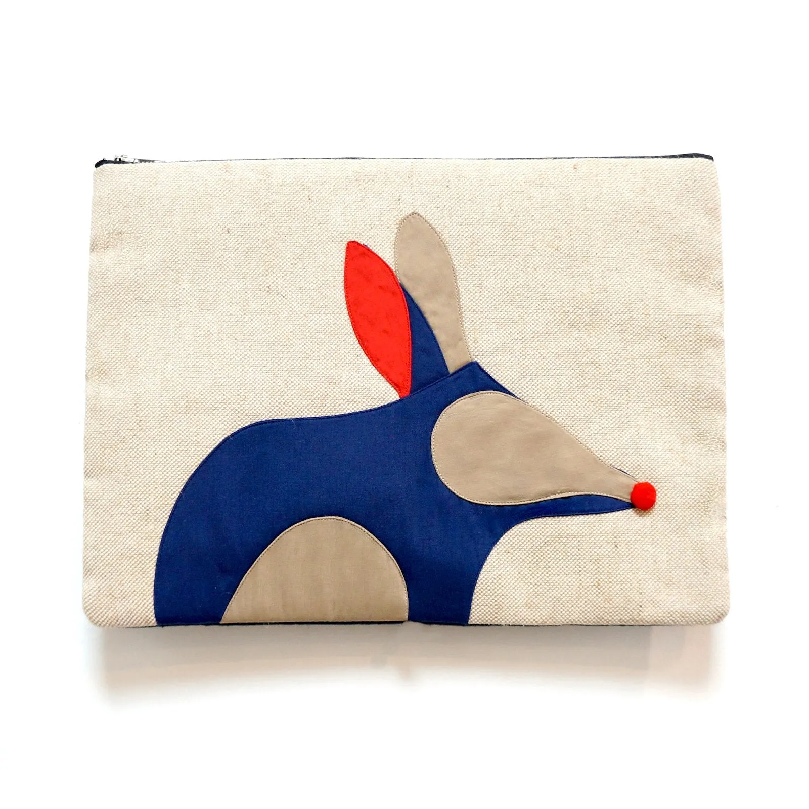 Bilby Laptop Wallet in Navy Blue & Red