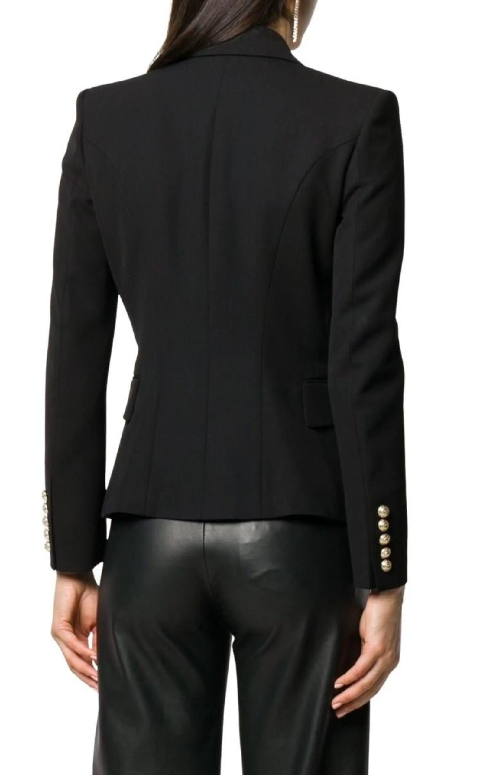 Black Double-Breasted Blazer Jacket