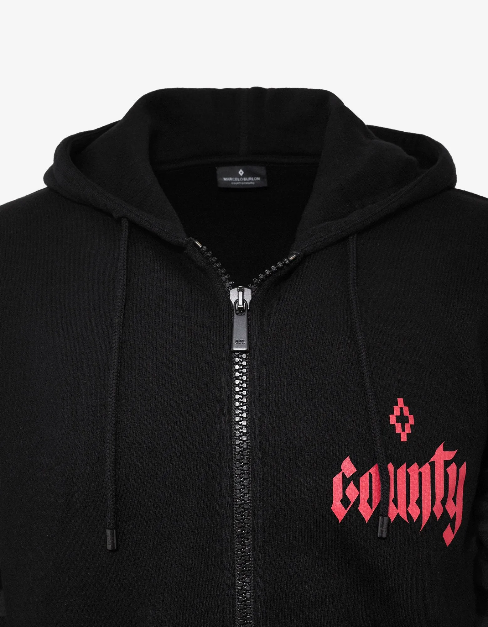 Black Hoodie with Check Shirt Inserts