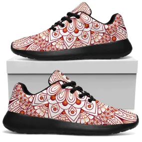 Black Red Mandala Sport Sneakers