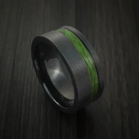 Black Titanium and Wire Men's Ring Custom Made Choose your Color