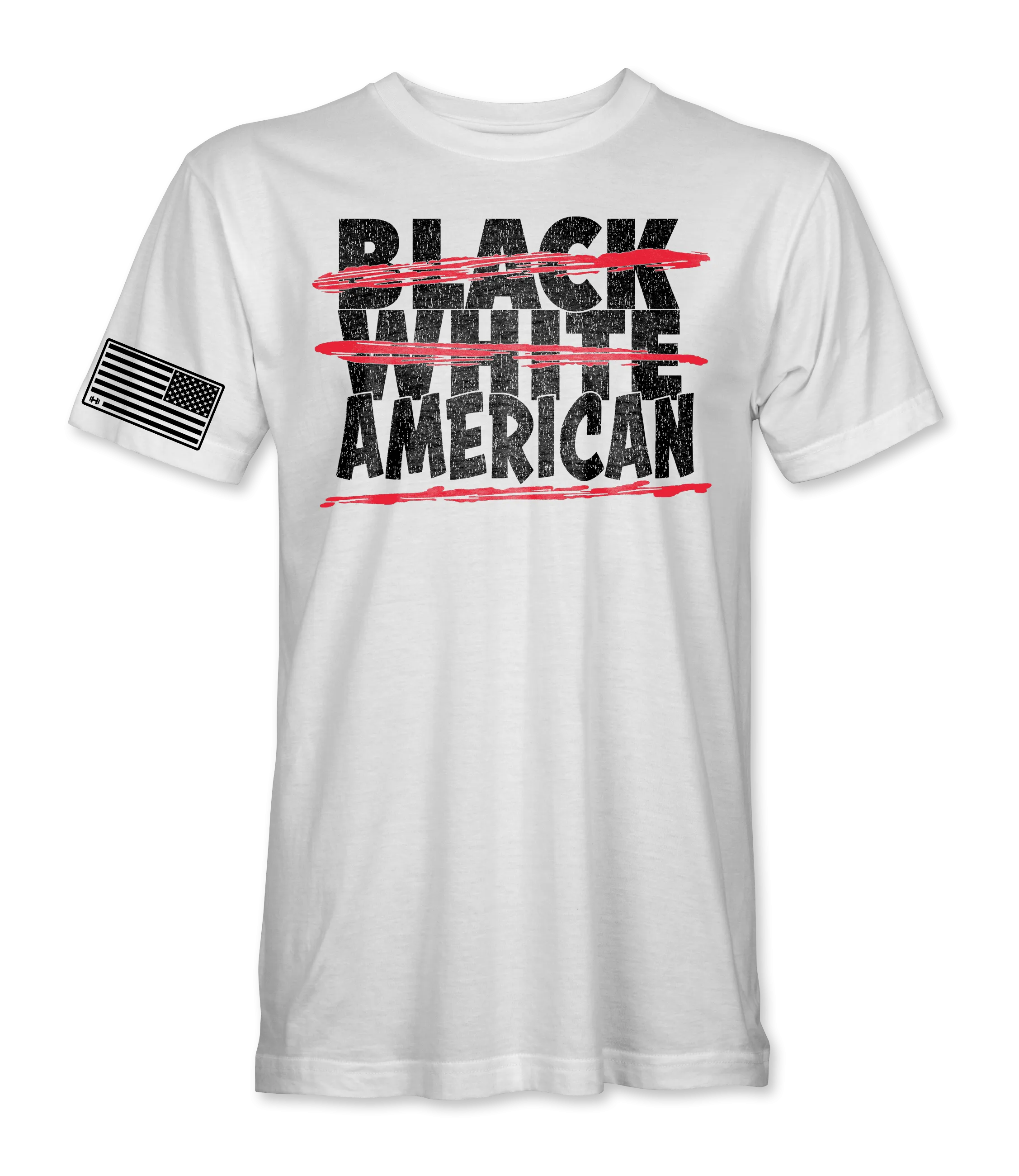 Black White American T-Shirt