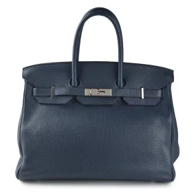 Bleu Nuit Togo Birkin 35 PHW