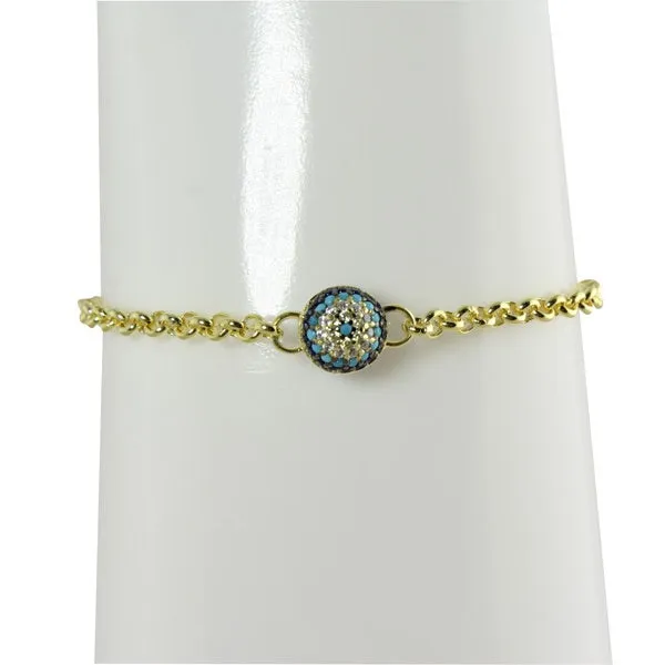 BLUE PAV EVIL EYE BRACELET