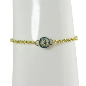 BLUE PAV EVIL EYE BRACELET