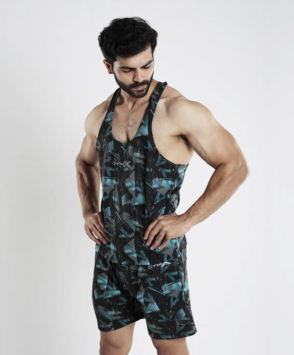 Bolt Blue Camo Stringer (4 way stretch) - Sale