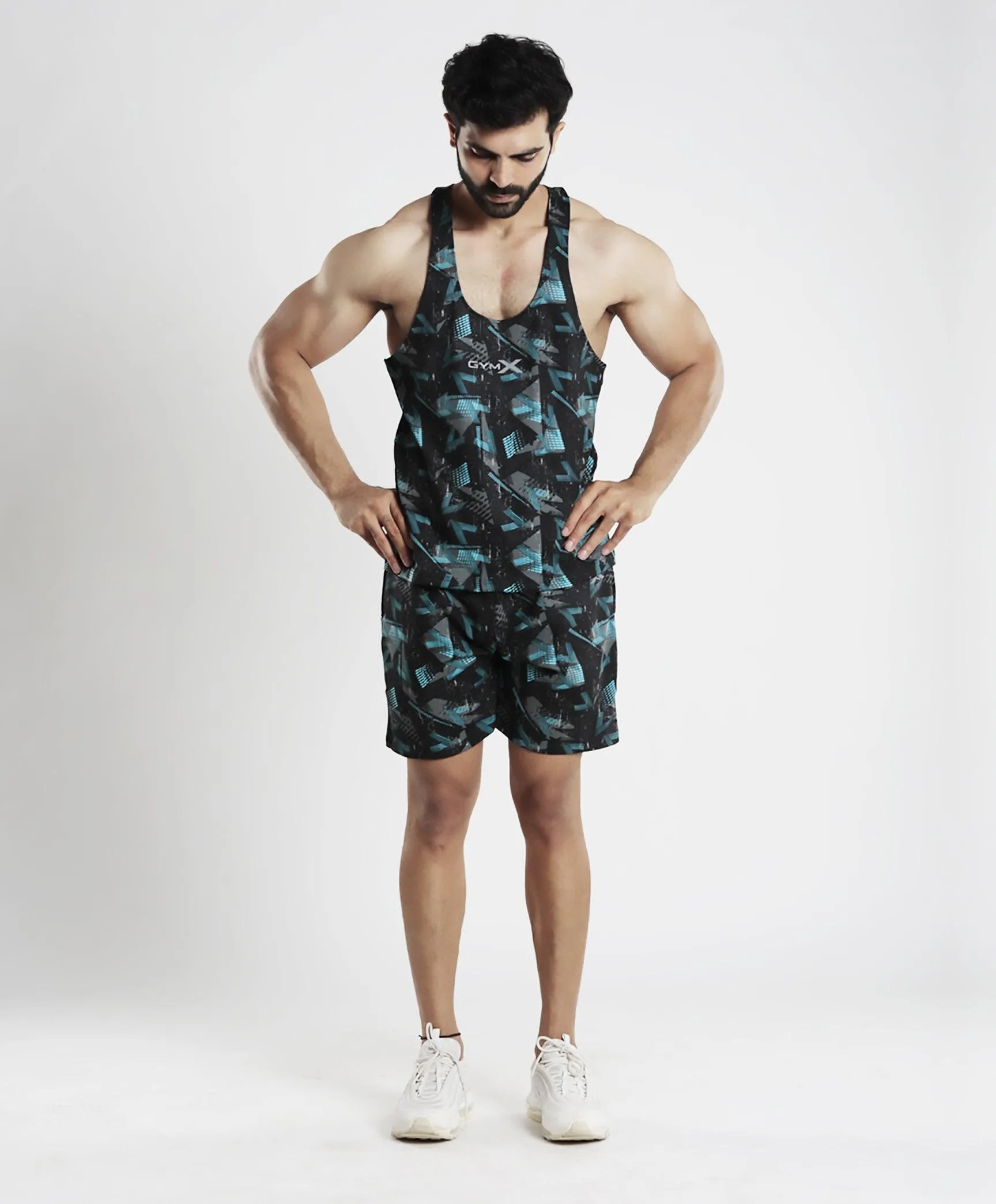 Bolt Blue Camo Stringer (4 way stretch) - Sale