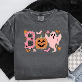 Boo Western Ghost Graphic Tee, Pepper