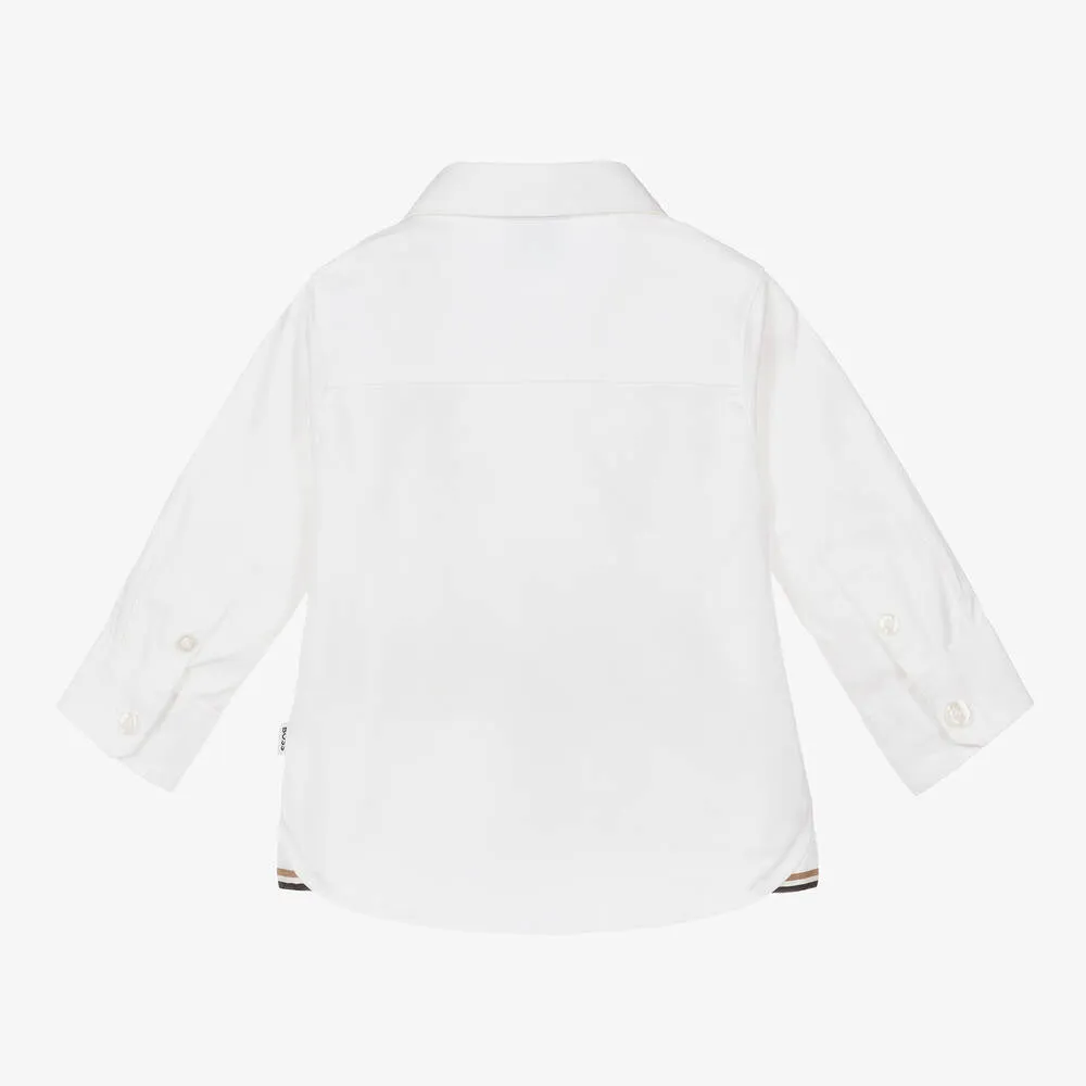 Boss Long Sleeved Shirt White