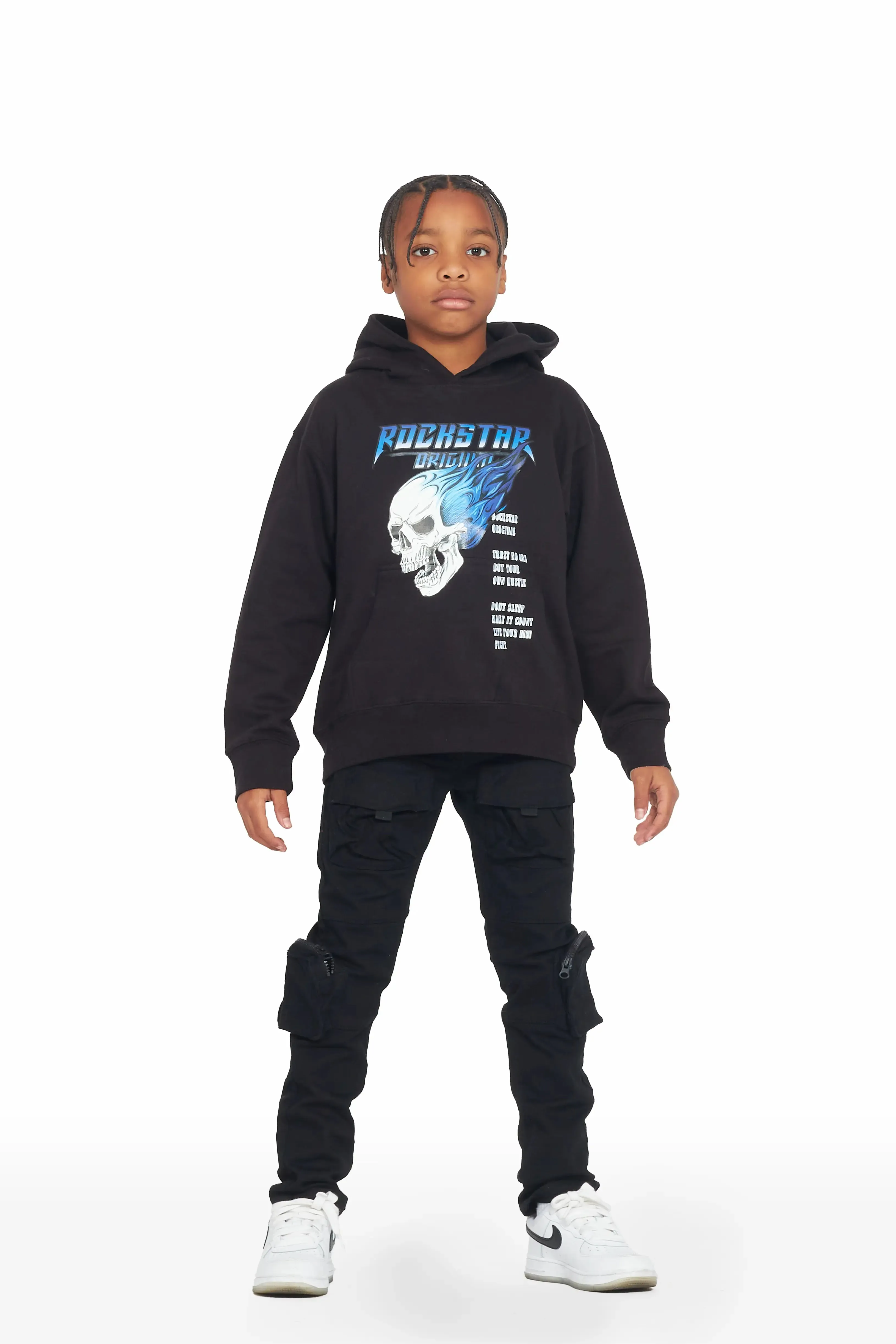 Boys Ozias Black/Black Hoodie/Jean Set