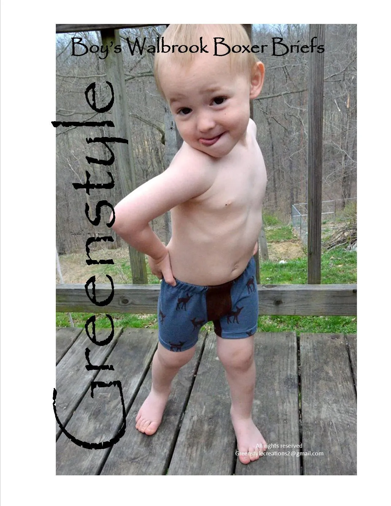 Boy's Walbrook Boxer Briefs PDF Sewing Pattern 2T to 14 years