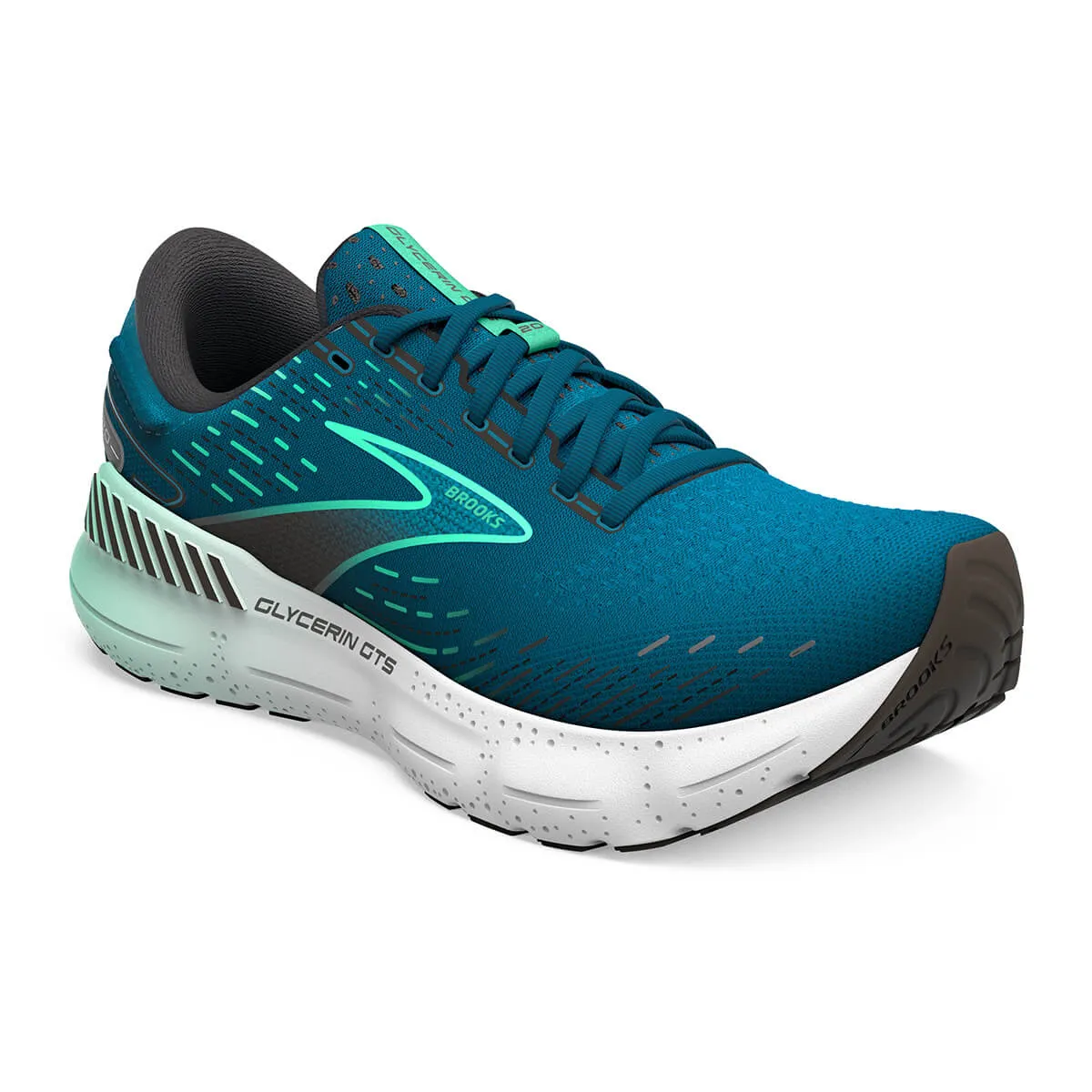 Brooks Glycerin GTS 20 Mens | Moroccan Blue/black/spring Bud